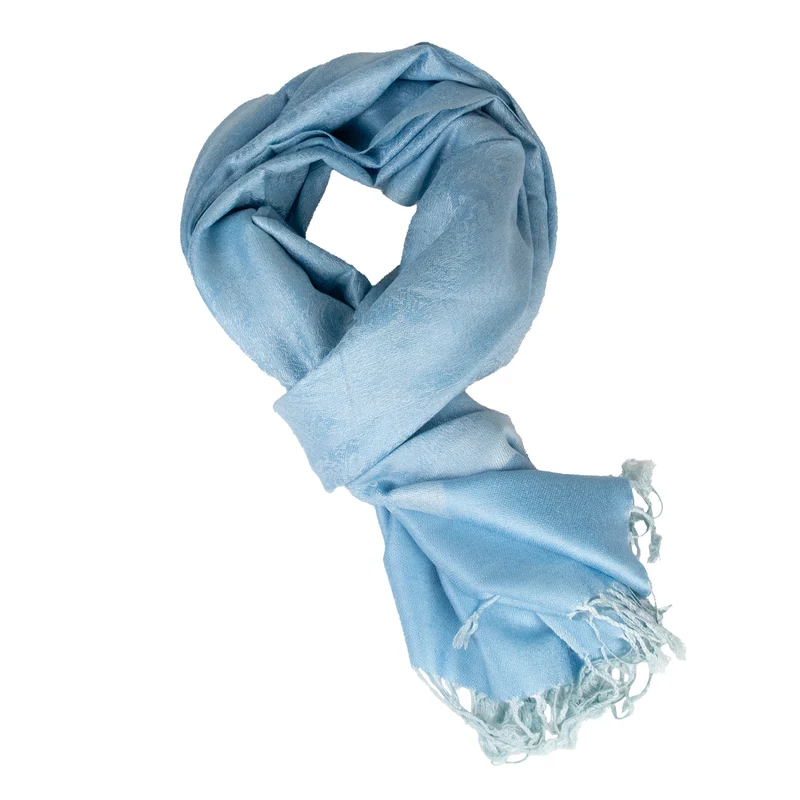 Halstuch aus Viscose - Stola Schal 185 x 70 cm | Hellblau