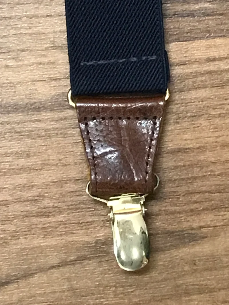 Hochwertige Hosenträger, Braces Made in England, Y-Form mit Clips im Paisley Muster