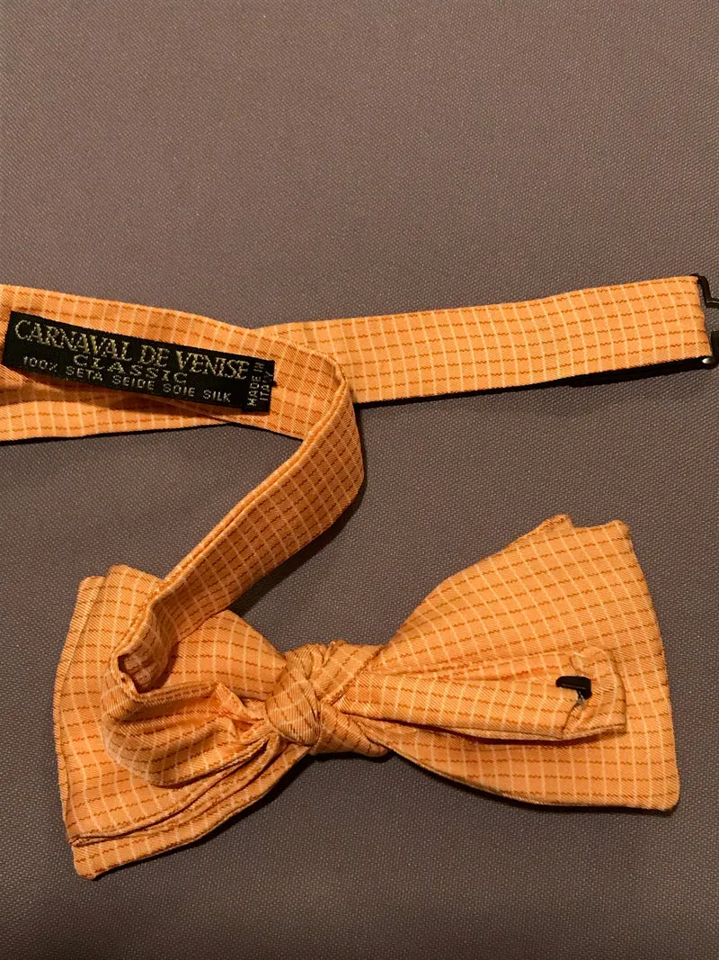 Vintage-Fliege – orange kariert
