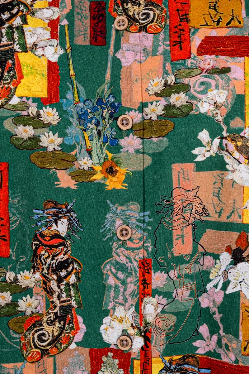Courtesan Van Gogh inspired Short Sleeve Shirt for Men