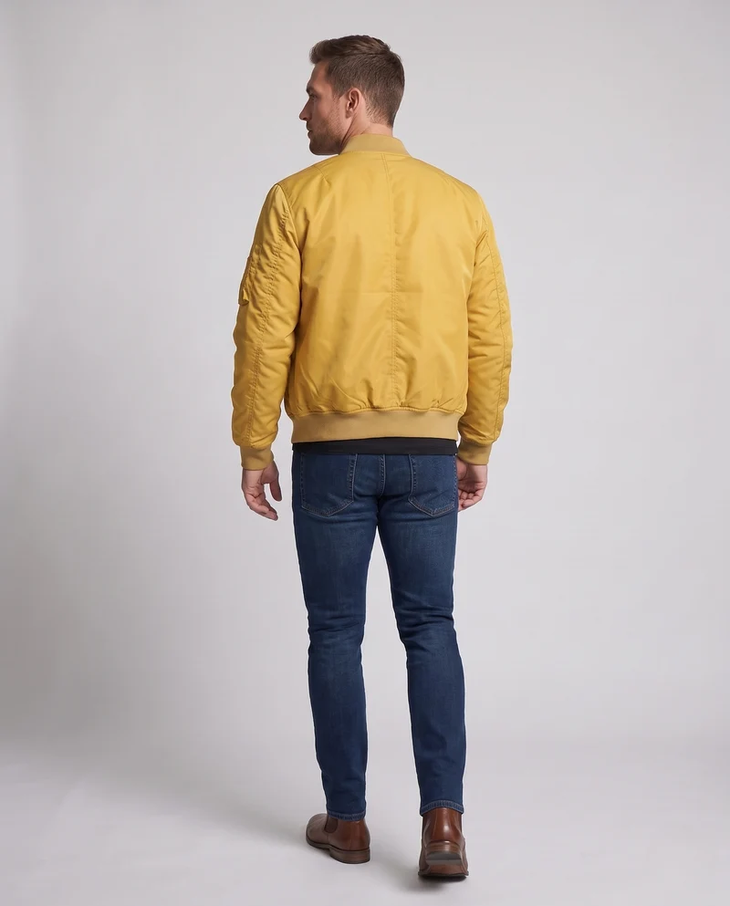 Herren Isolierte Flight-Bomberjacke mit Thermopolsterung und Ärmeltasche Nord Taschen