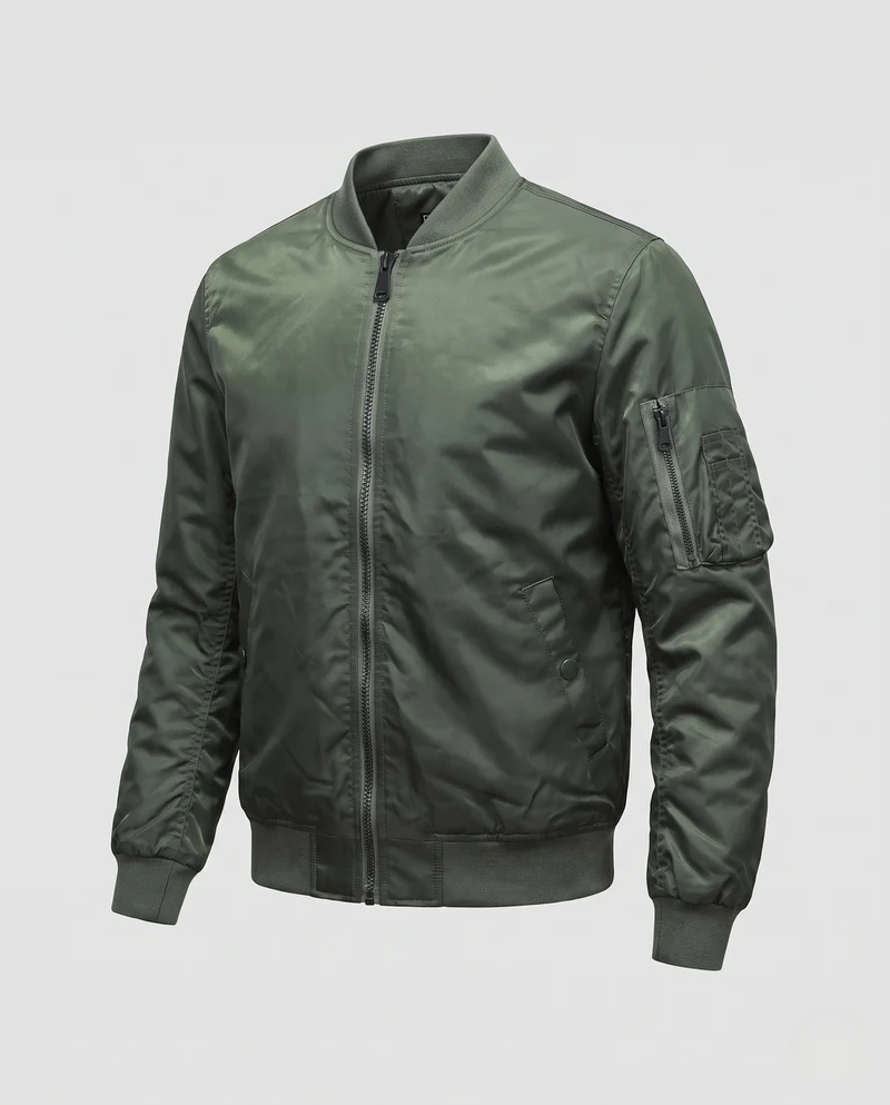 Herren Isolierte Flight-Bomberjacke mit Thermopolsterung und Ärmeltasche Nord Taschen