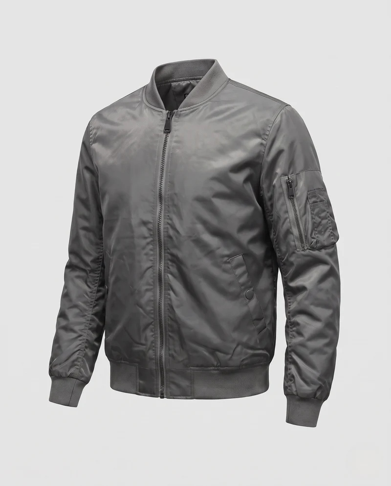 Herren Isolierte Flight-Bomberjacke mit Thermopolsterung und Ärmeltasche Nord Taschen