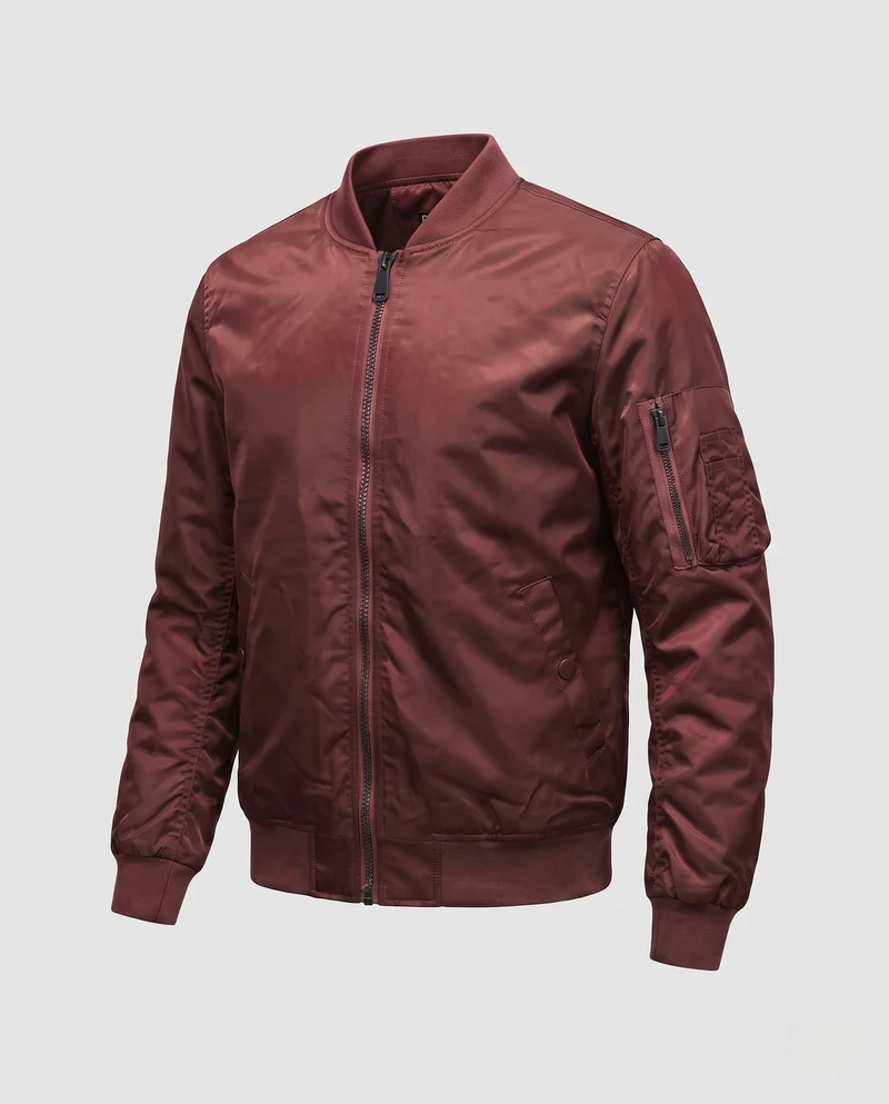 Herren Isolierte Flight-Bomberjacke mit Thermopolsterung und Ärmeltasche Nord Taschen