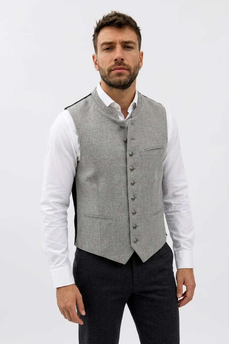 Trachtenweste Liga di Bavaria Luxury Collection light grey TDW 6