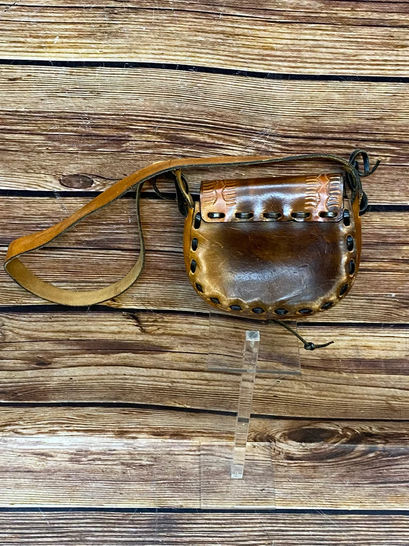 Ledertasche Vintage braun Satteltasche gestanzt Handgefertigt