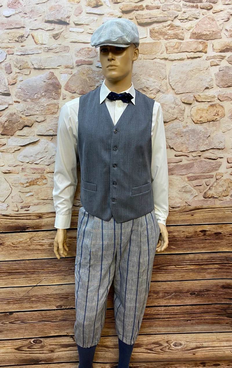 20er Jahre Knickerbocker Outfit Gr. 48 mit Karo-Hose