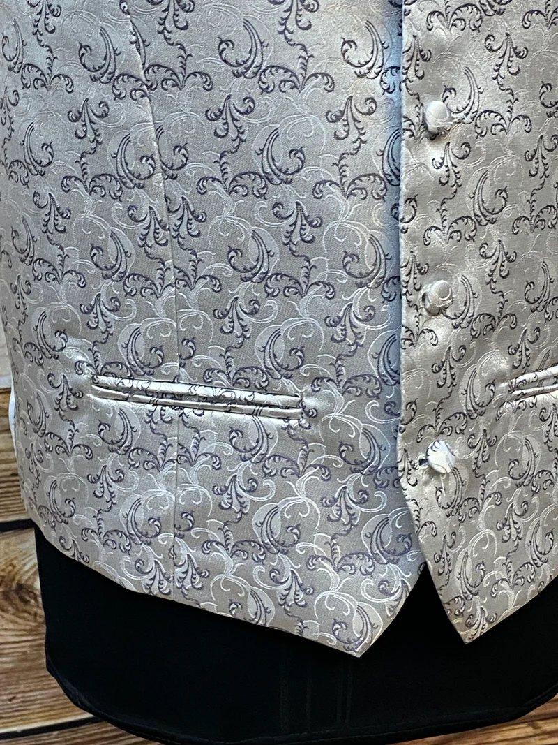 Hochzeitsweste silber Set Plastron Gr. 54 elegant festlich