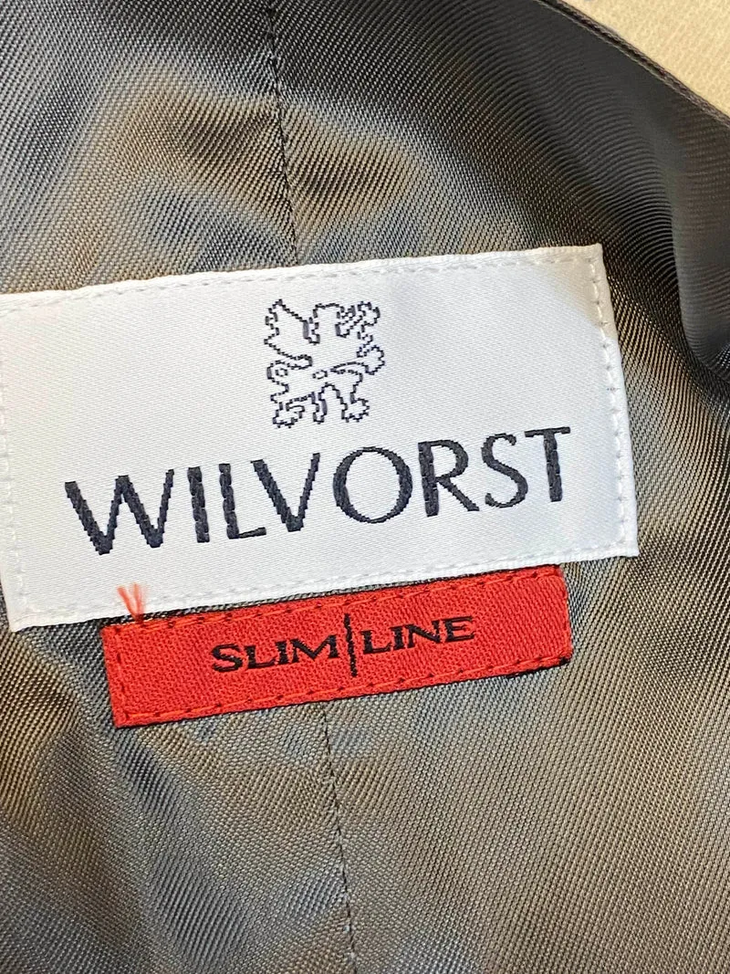 Hochzeitsweste Wilvorst grau Set Plastron Gr. 50 elegant