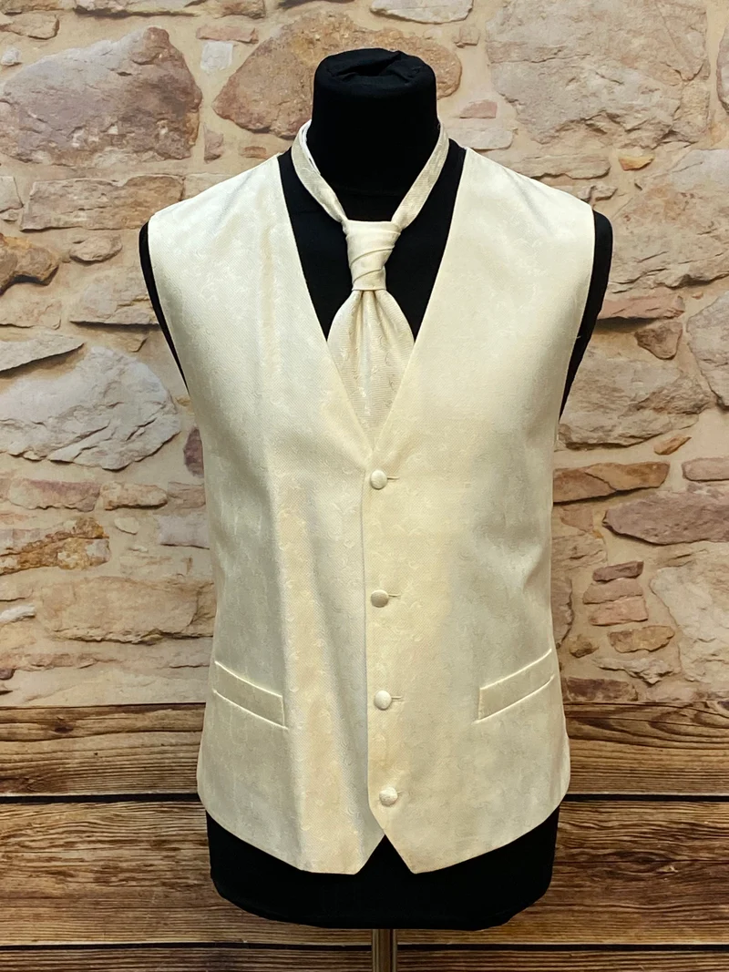 Hochzeitsweste Masterhand elfenbein Set Gr. 106 elegant