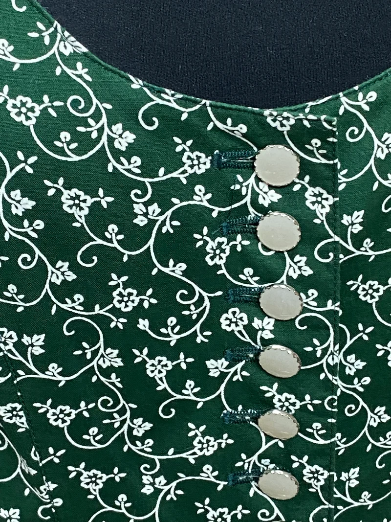 Vintage Dirndl dunkelgrün Berwin & Wolf Baumwolle Gr. 42