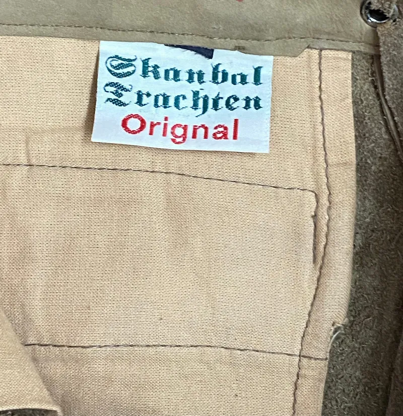 Trachtenlederhose - Kniebund – Bundweite 80 cm – Gr.44