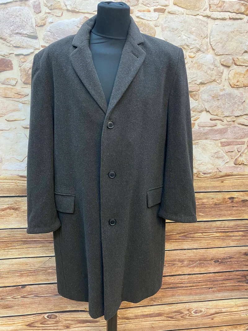 Herrenmantel Dunkelgrau Gr. 50 – britischer 1920er-Jahre-Stil