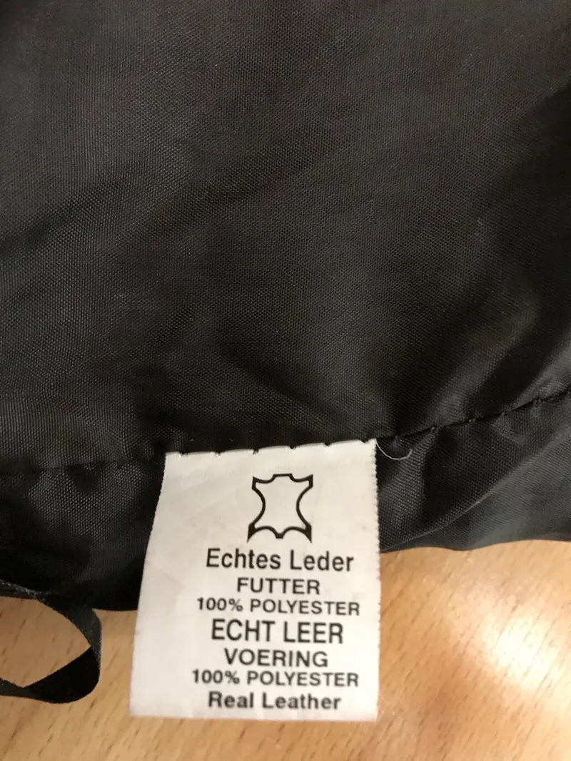 Trachtenlederhose - Kniebund - von Edelnice – Herren | Dunkelbraun | Bestickt | Bundweite 56 cm | Vintage 112 cm Gr.56