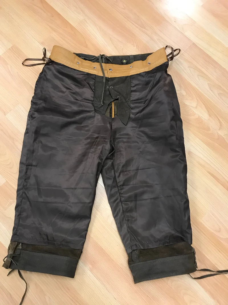 Vintage Lederhose Herren Kniebund Gr. ca. 50 – dunkelbraun Trachtenhose JCC