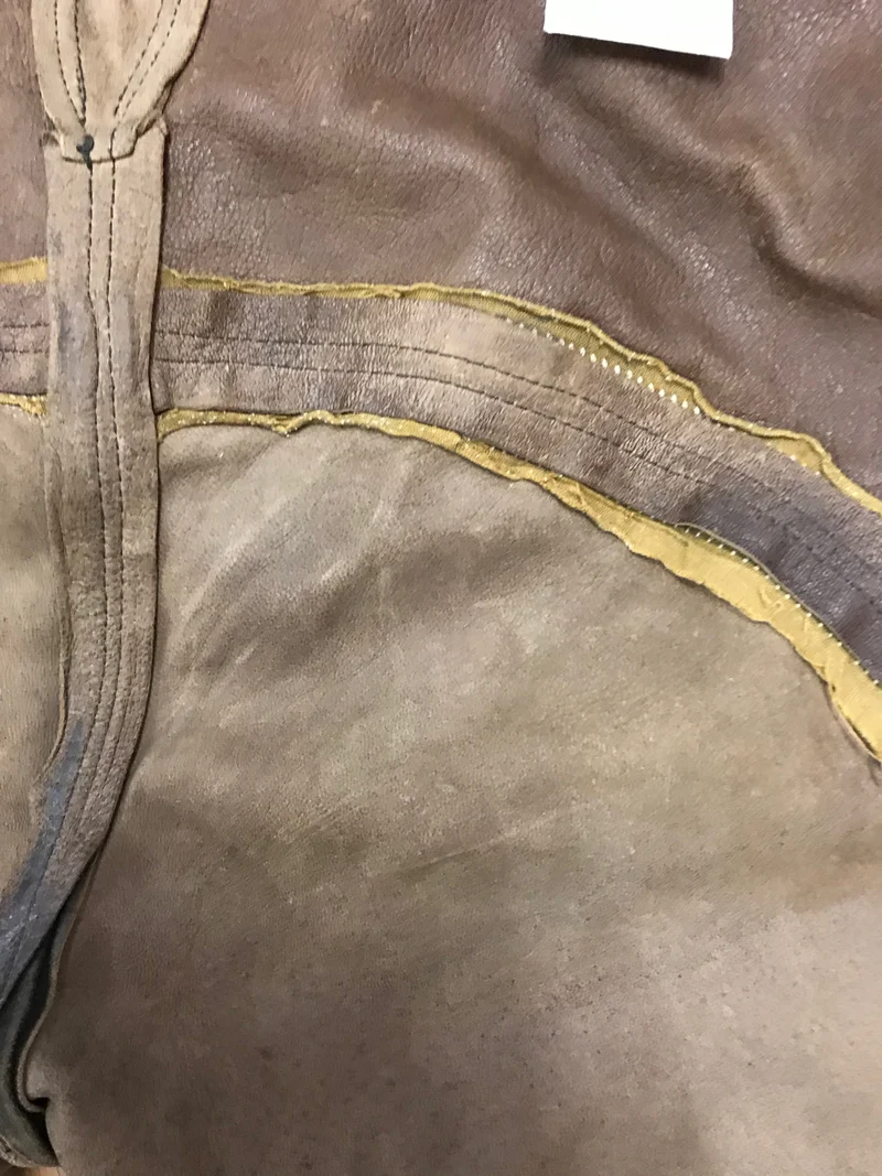 Vintage Trachten Kniebundlederhose dunkelbraun – Echtleder, Gr. 50