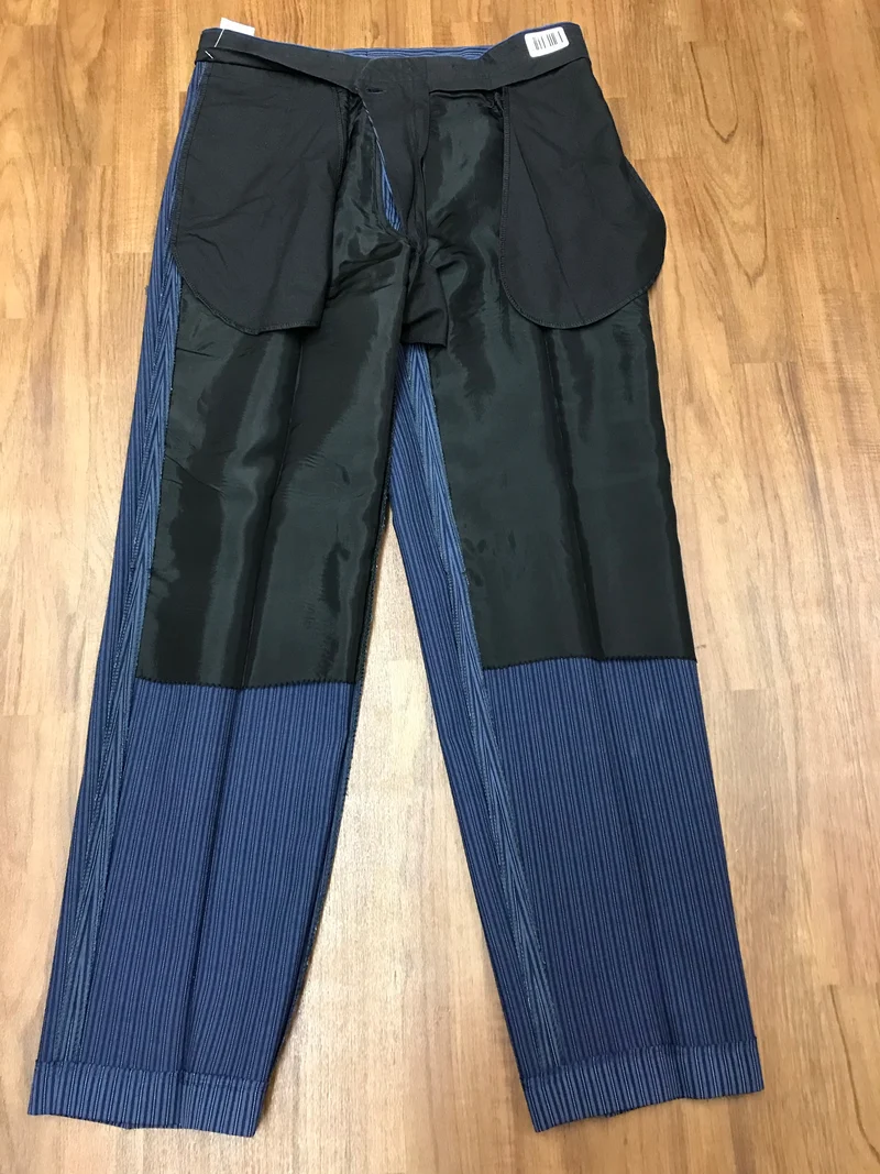 Vintage Stresemann Hose – Blau/Schwarz, Gr. 48
