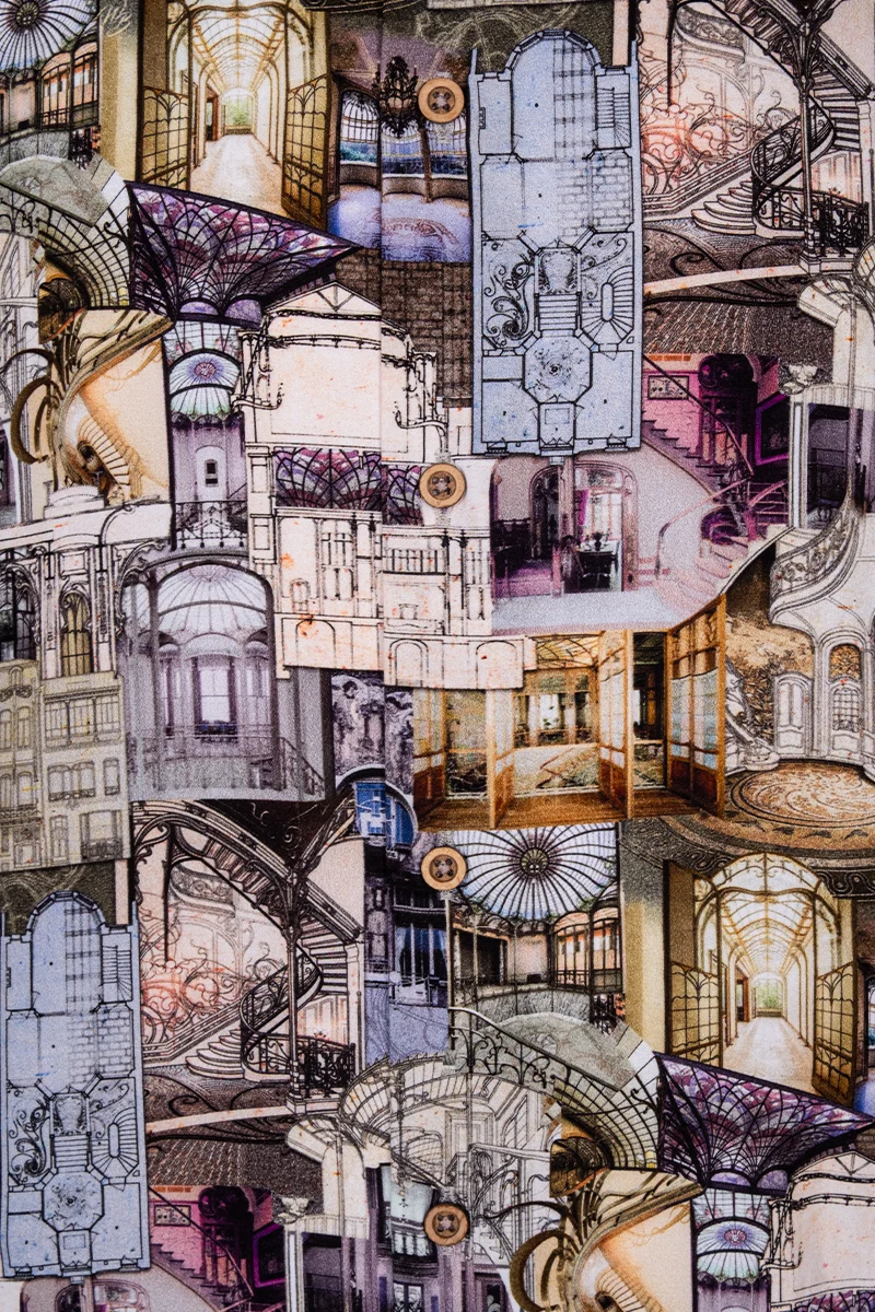 Victor Horta's Architecture inspired Long Sleeve Men's Shirt