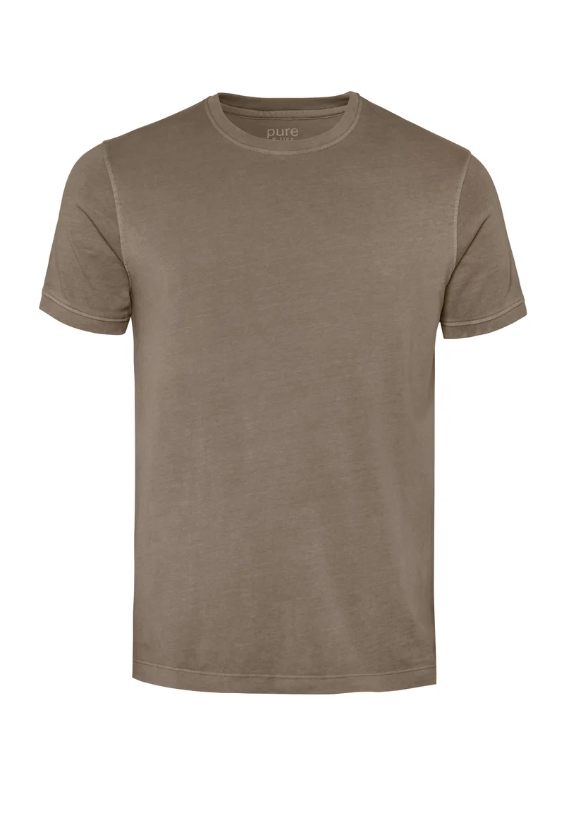6007-92975 - T-Shirt Rundhals slim fit - beige