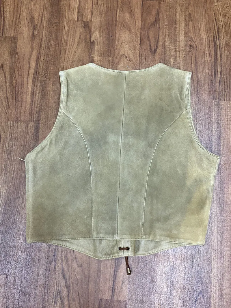 Trachtenmieder – Echtleder – Beige – Größe 46