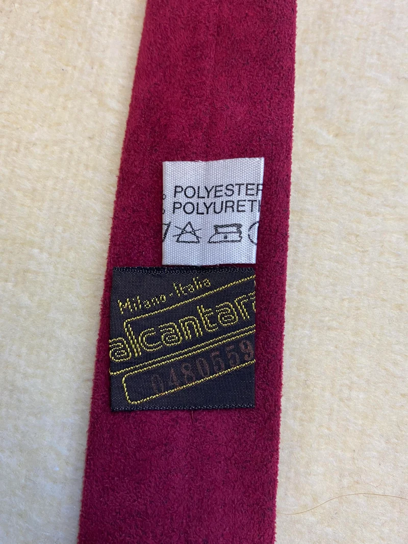 Lederkrawatte – Vintage - Rot