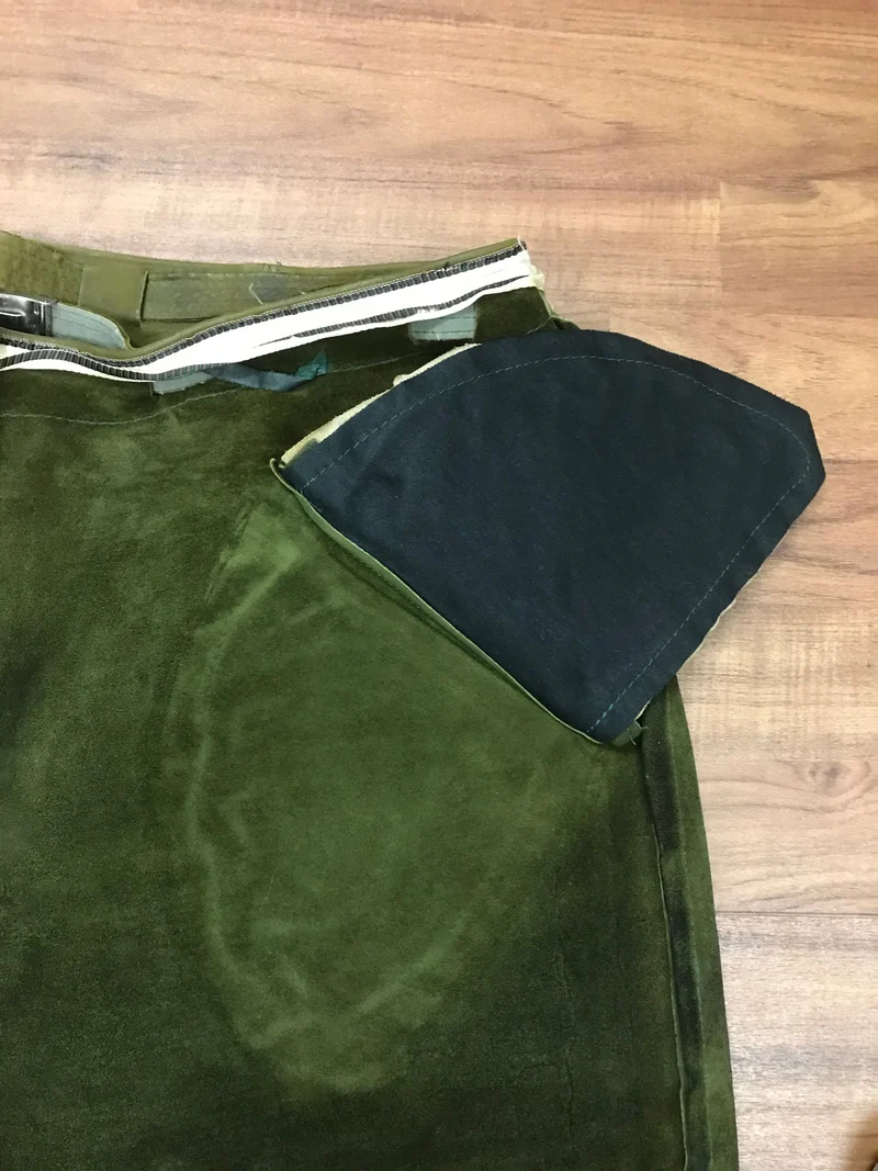 Vintage Lederhose Herren Kniebund Gr. ca. 56 – grün Trachtenhose Echtleder