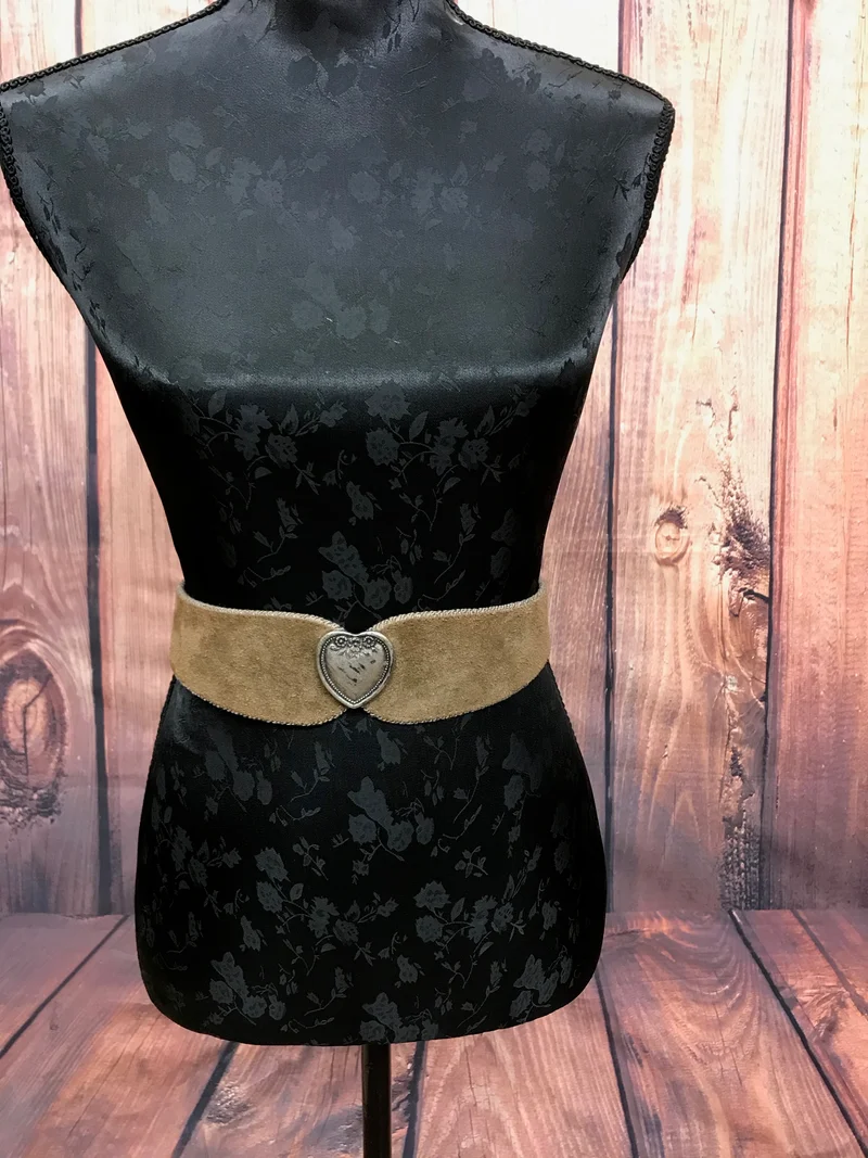 Trachtengürtel hellbraun – Landhausstil, Taillenumfang 78–90 cm
