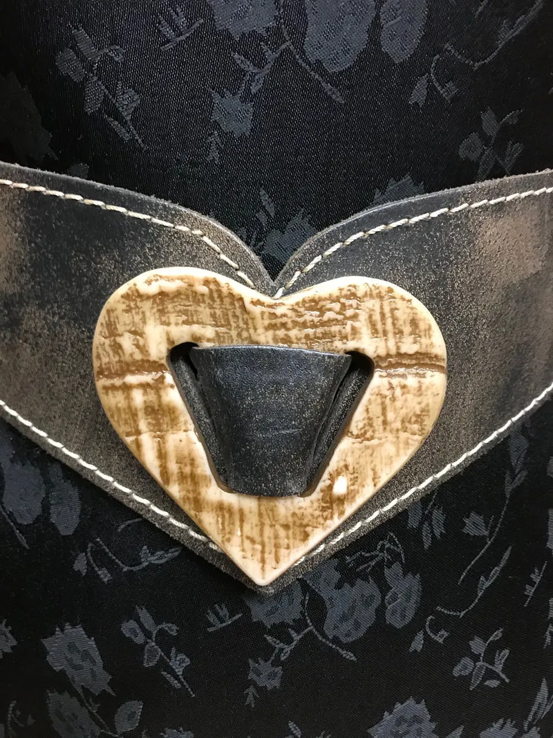Trachtengürtel braun - Leder, Taillenumfang 73–82 cm