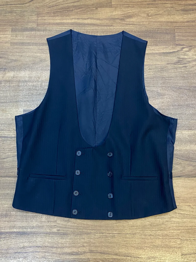 Klassische dunkelblau Smokingweste für Herren Vintage Gr.48