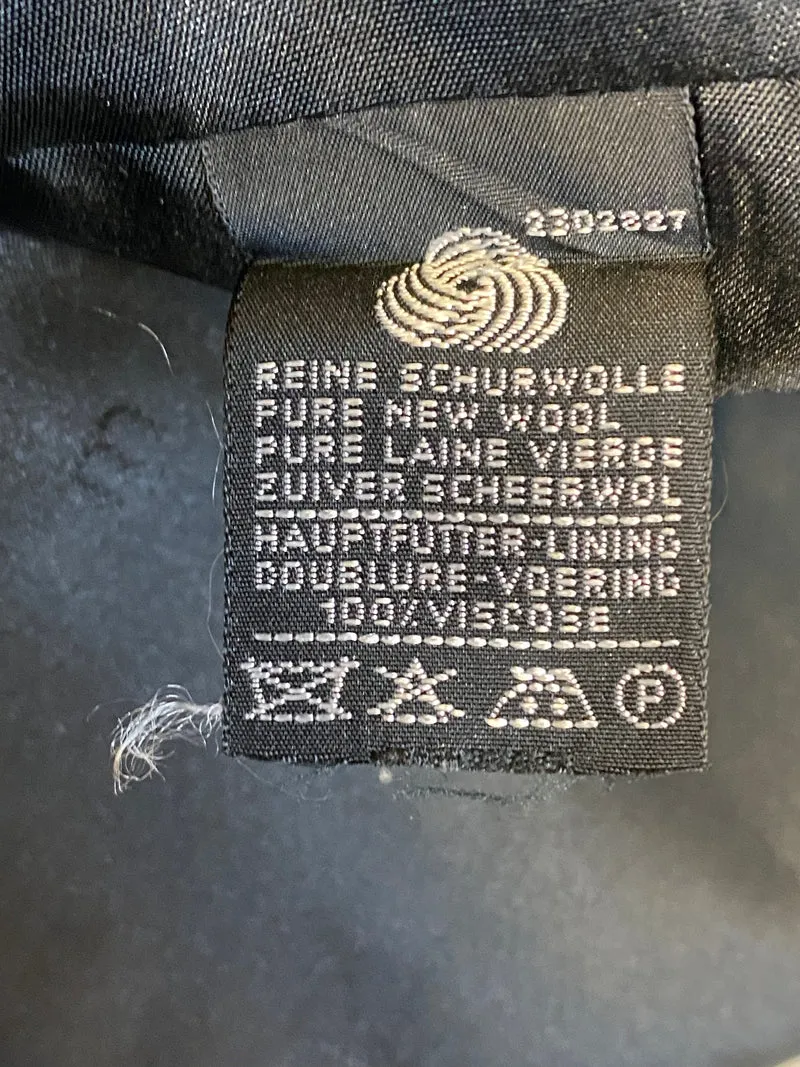 Vintage Smokingweste schwarz zweireihig Gr. 25 Kurzgröße