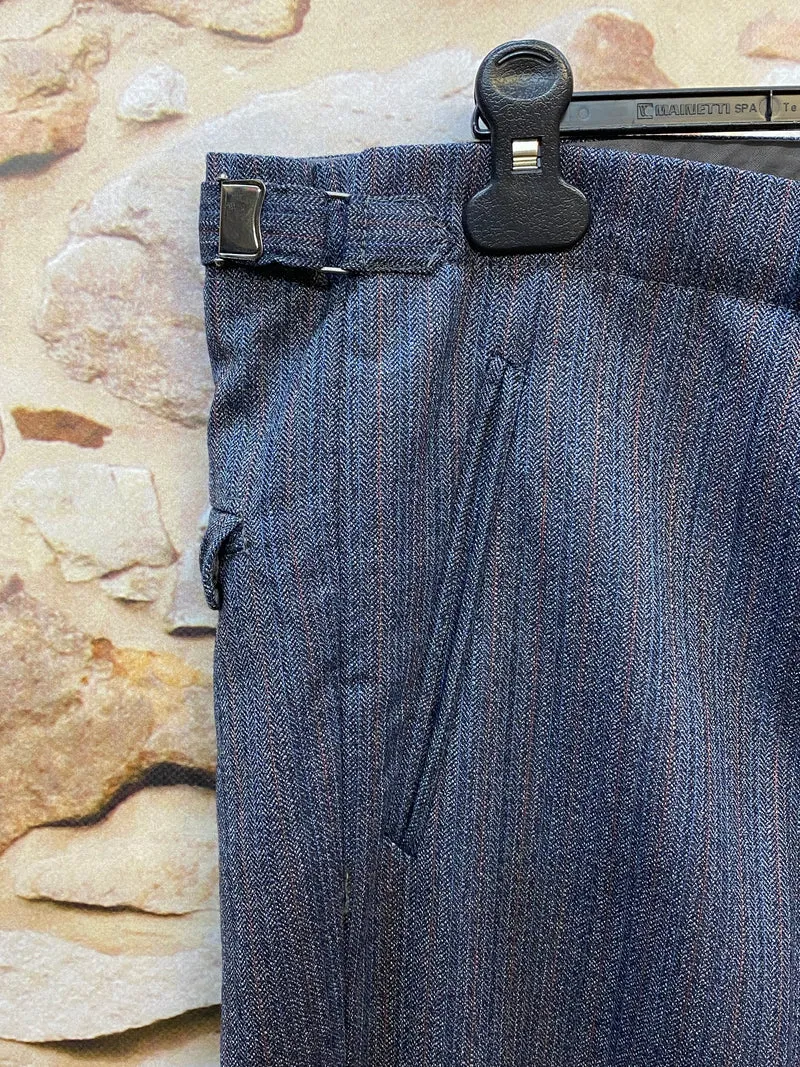 Vintage Stresemannhose Herren 62 – Dunkelblau Nadelstreifen 1990er