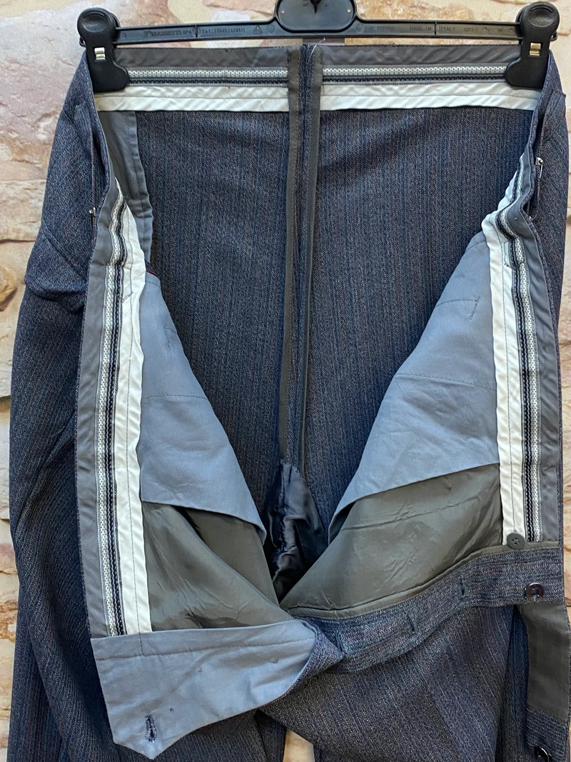 Vintage Stresemannhose Herren 62 – Dunkelblau Nadelstreifen 1990er