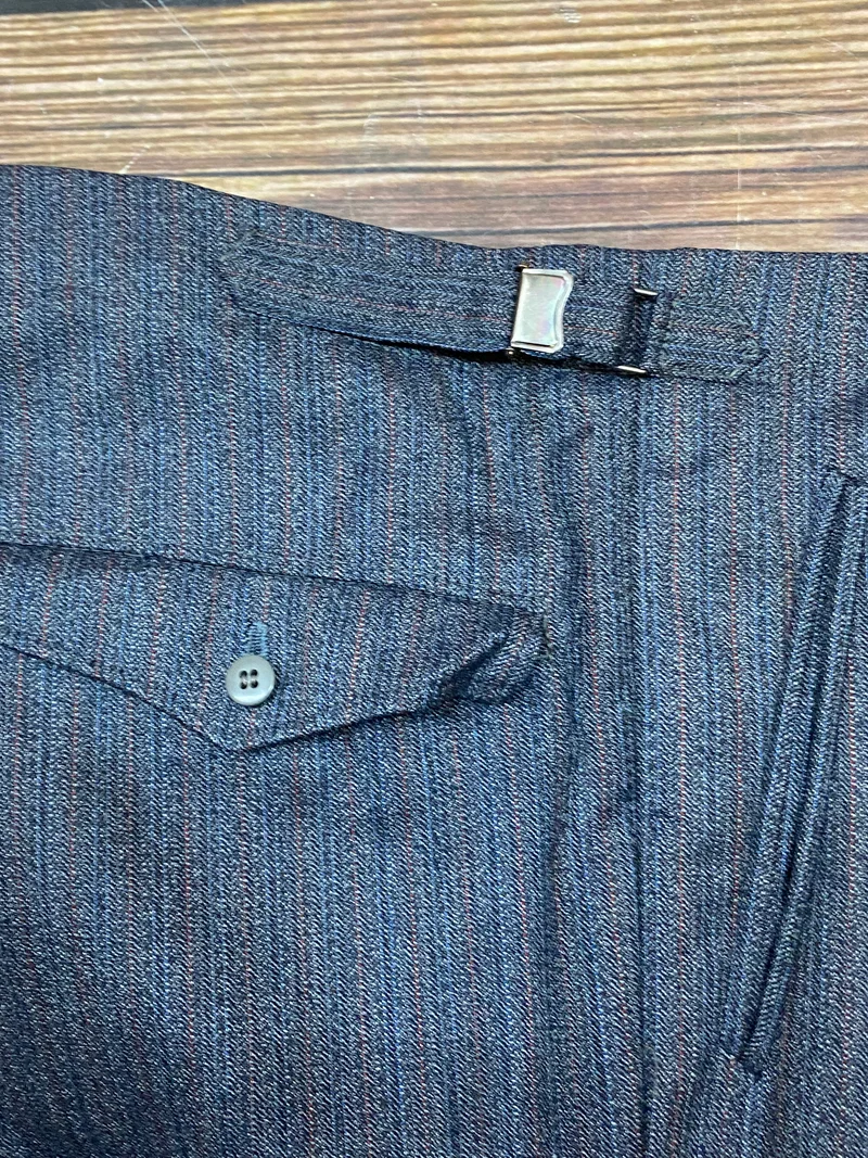 Vintage Stresemannhose Herren 62 – Dunkelblau Nadelstreifen 1990er