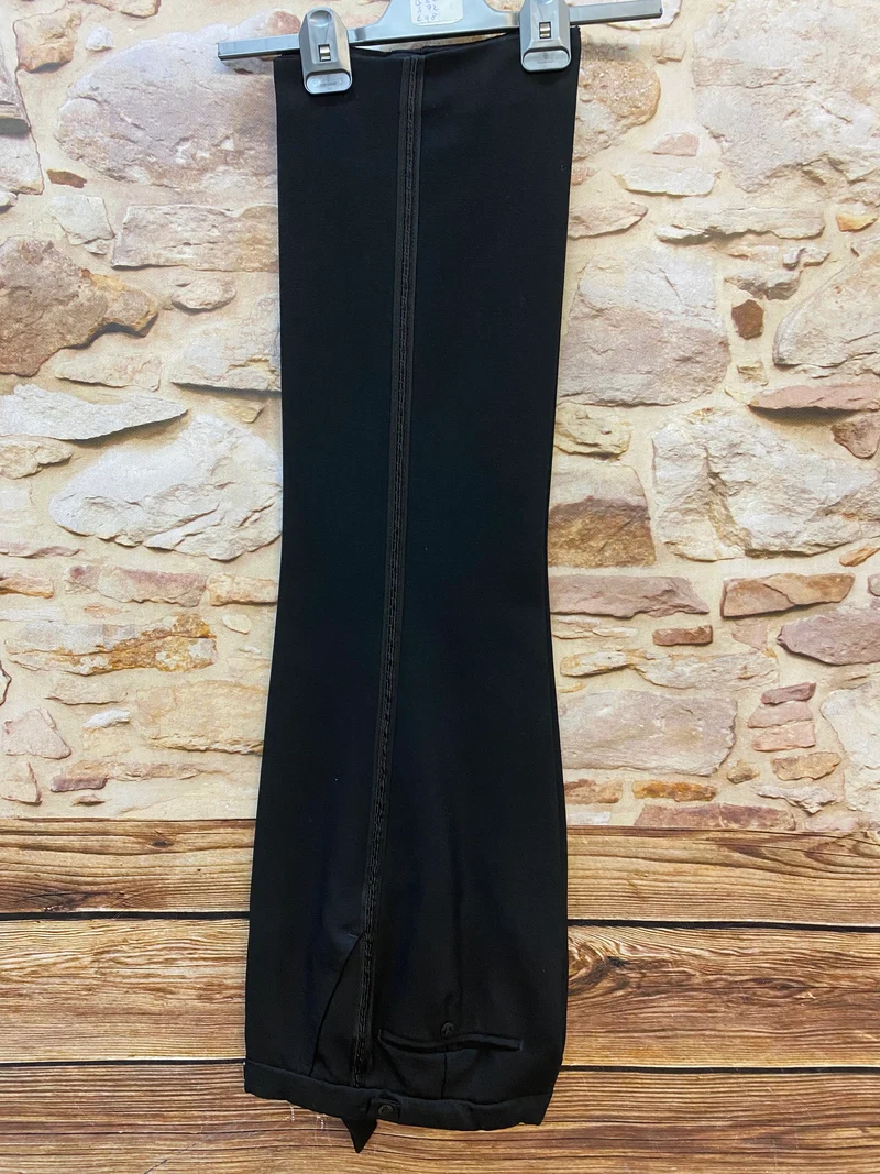 Vintage Smokinghose Herren Schwarz – Schurwolle mit Grosgrain-Detail
