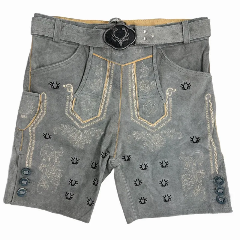 Lederhose Franz Grau