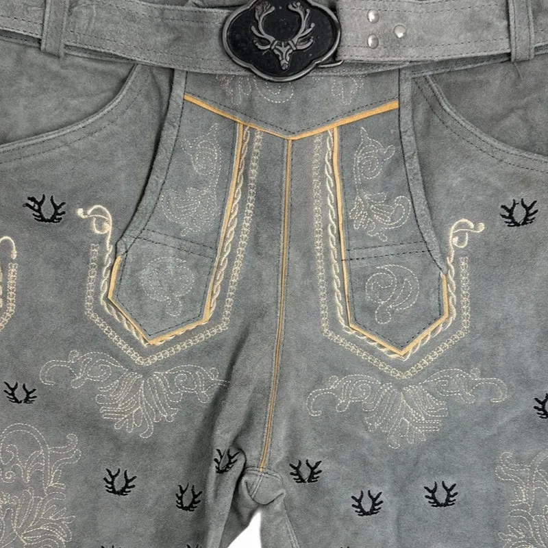 Lederhose Franz Grau