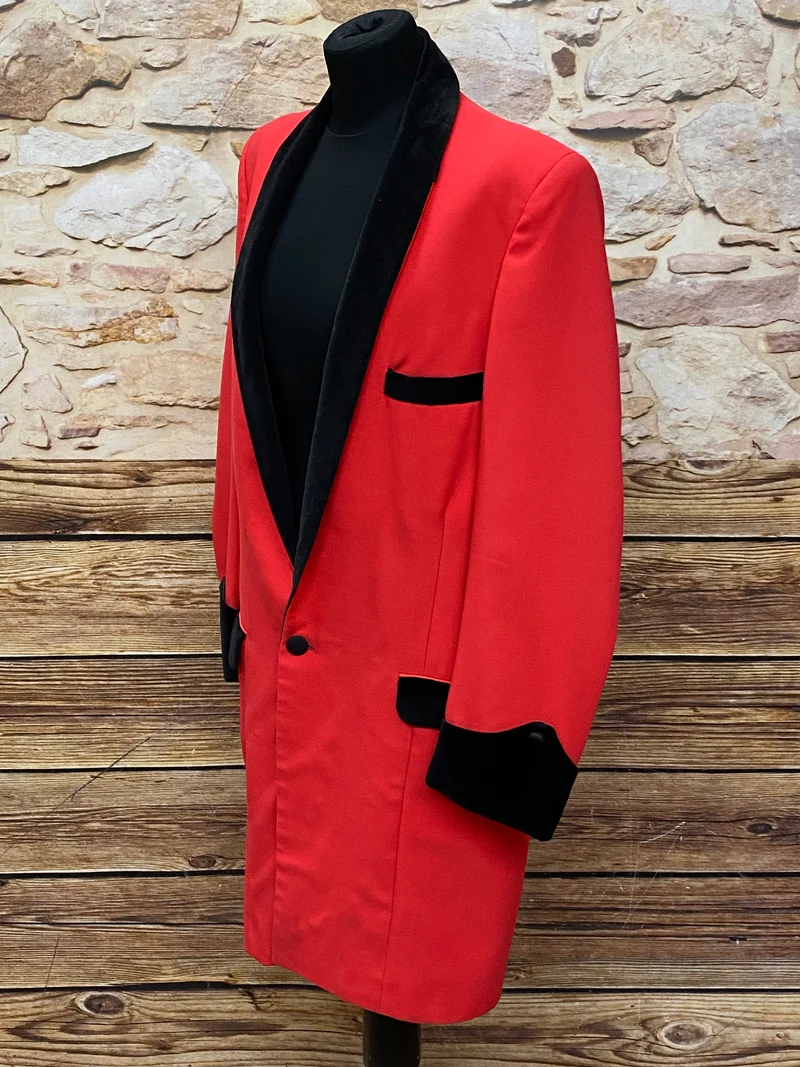 Teddy Boy Drape Jacke, Rockabilly 50er Jahre Stil, Long Jacket Gr.M
