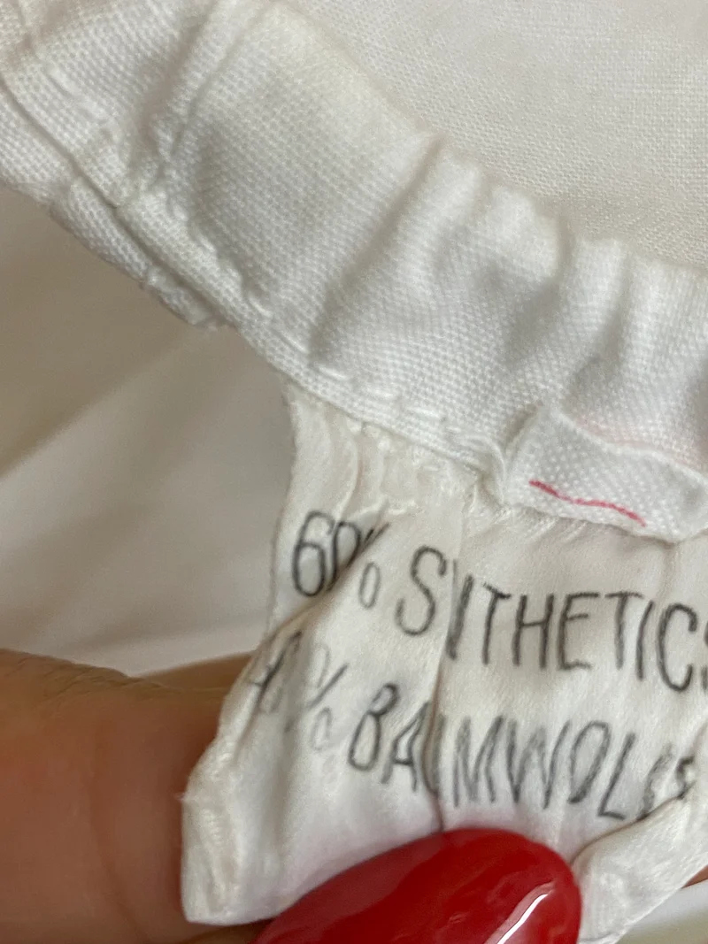 Vintage Dirndlbluse weiß - 1980er Jahre, kurz