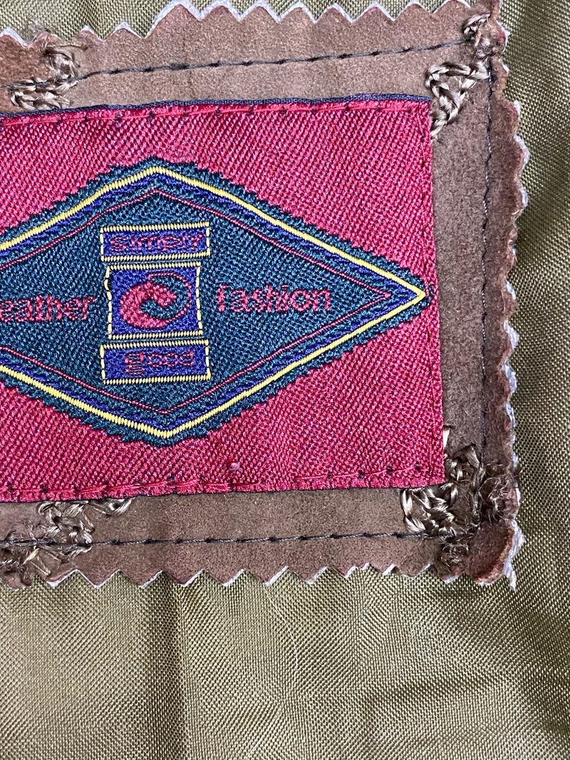 Trachtenmieder Damen Größe 38 – Echtleder, braun/grün, mit Stickerei