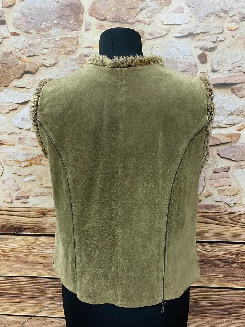 Vintage Trachtenweste Damen 36 Leder Landhausstil 80er/90er