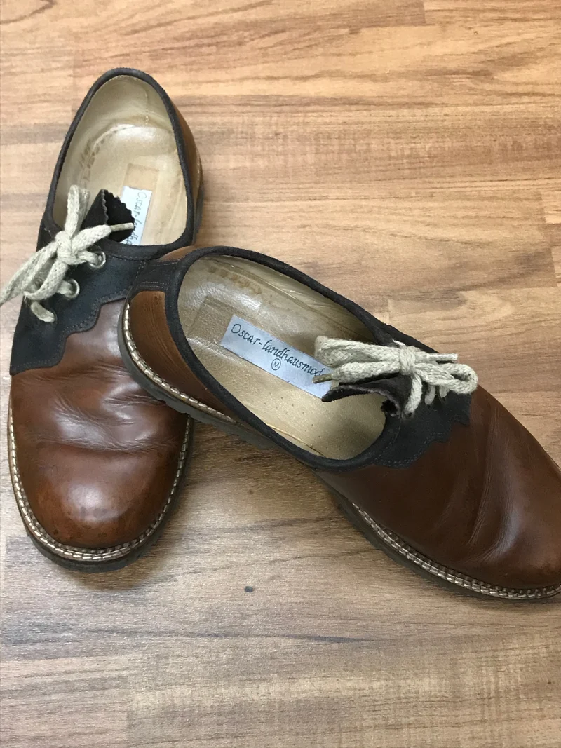 Haferlschuhe braun - zweifarbig Gr.43