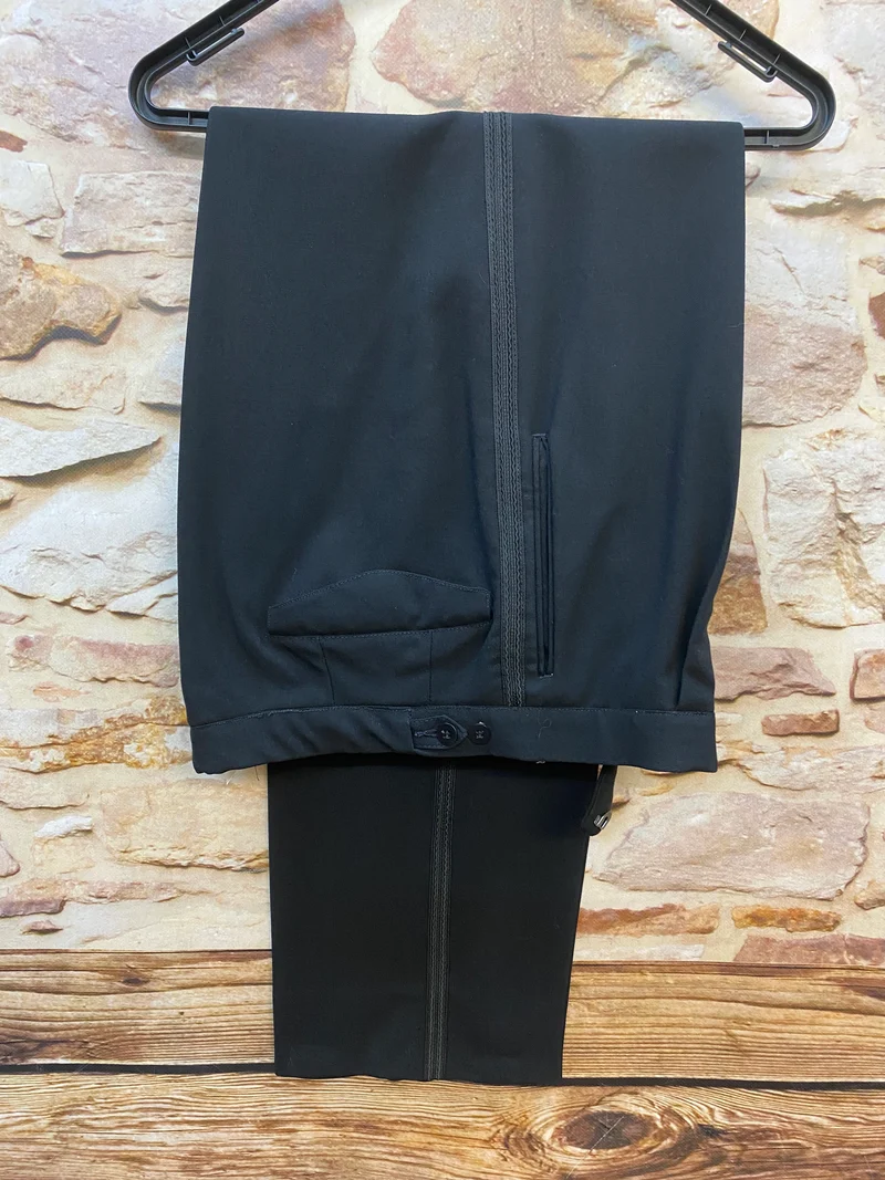 Smokinghose Vintage schwarze Hose Gr.48