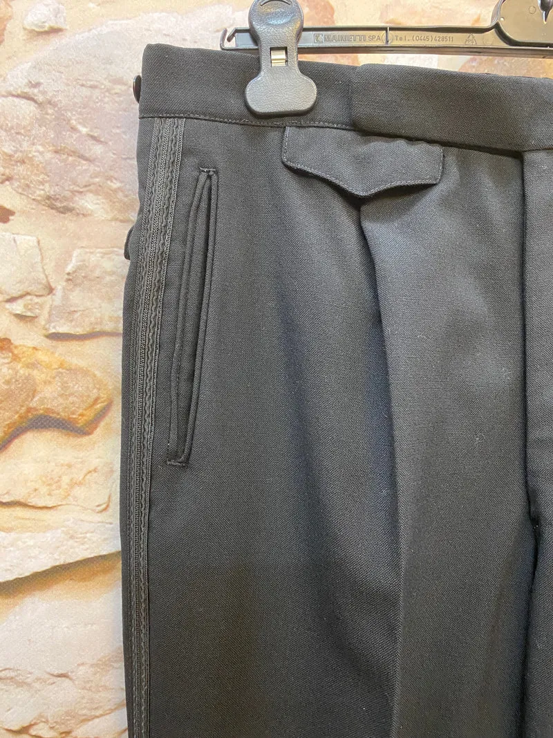 Smokinghose Vintage schwarze Hose Gr.48