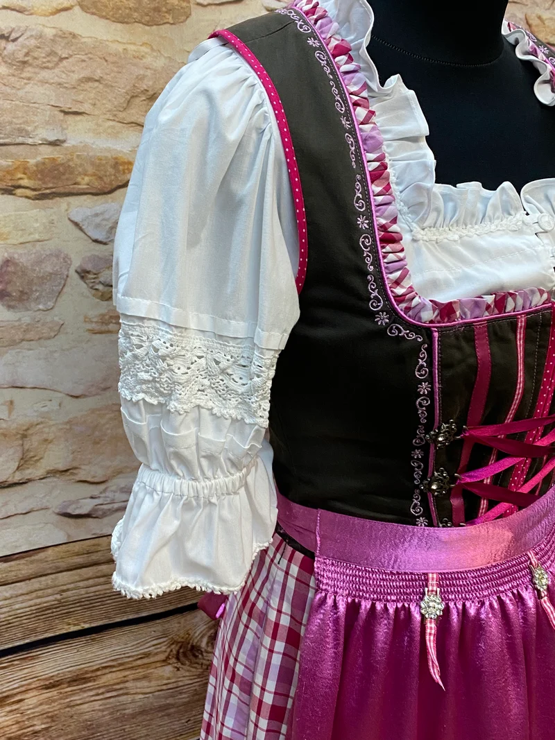 Vintage Dirndl schwarz rot - Gr.36