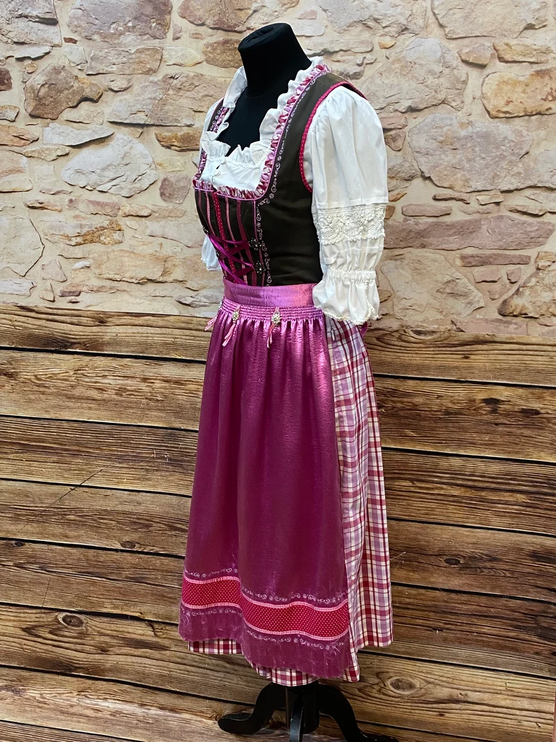 Vintage Dirndl schwarz rot - Gr.36