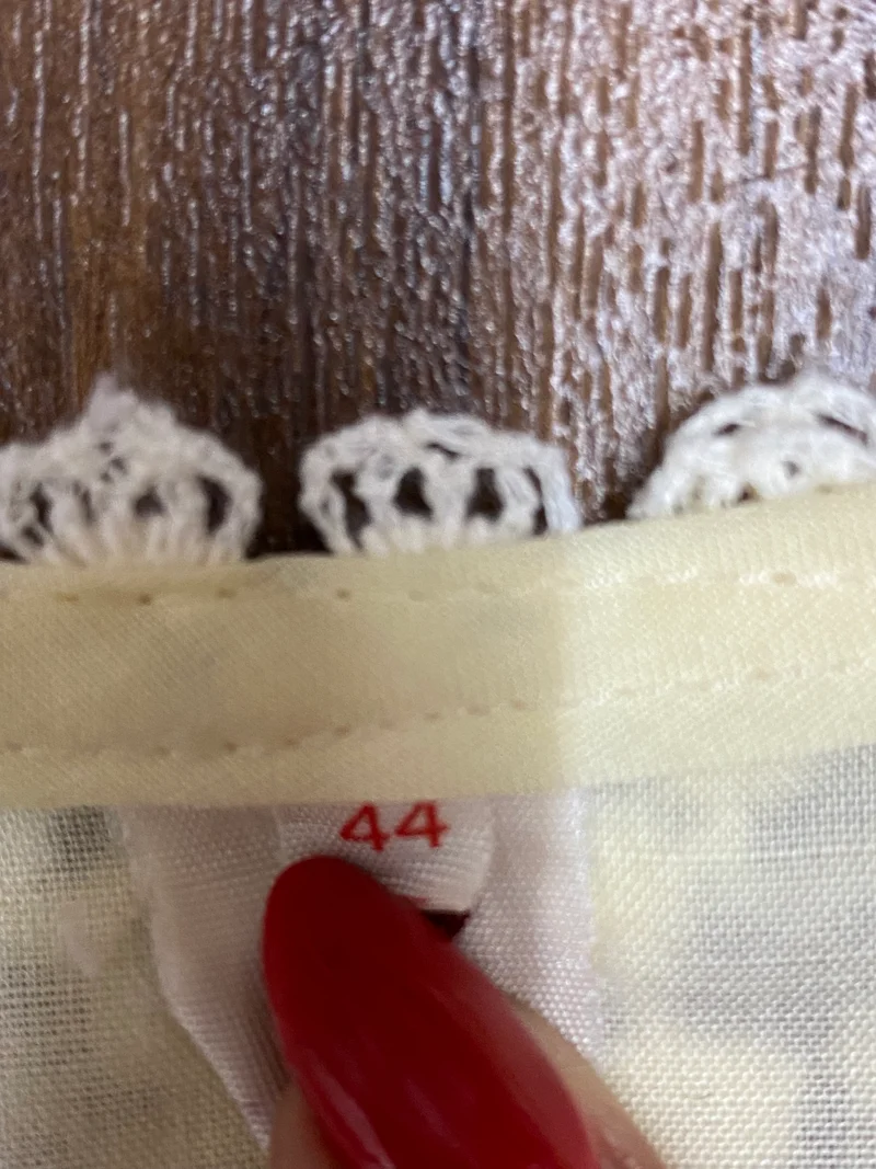 Vintage Dirndlbluse creme - 1970er Jahre, Gr.44