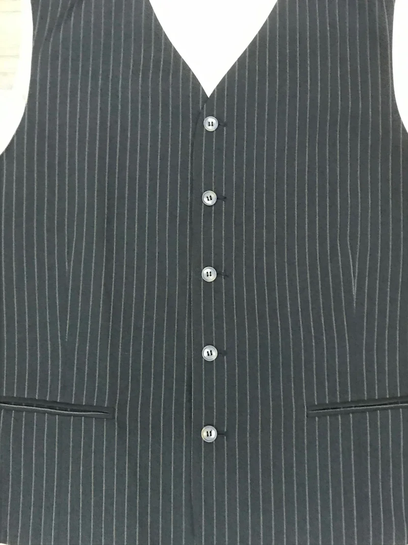 Vintage Herren-Weste Größe 58 – Dunkelbraun gestreift im 20er Jahre Look