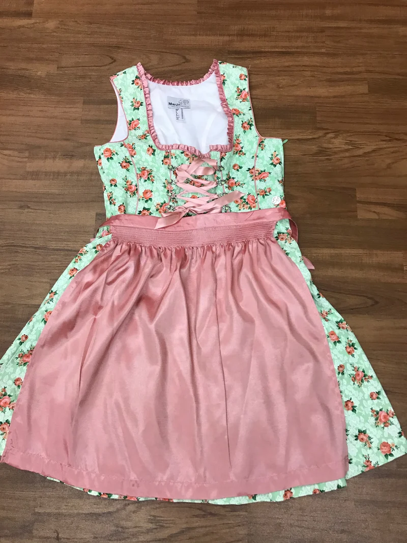 Dirndl grün rosa - Gr.40