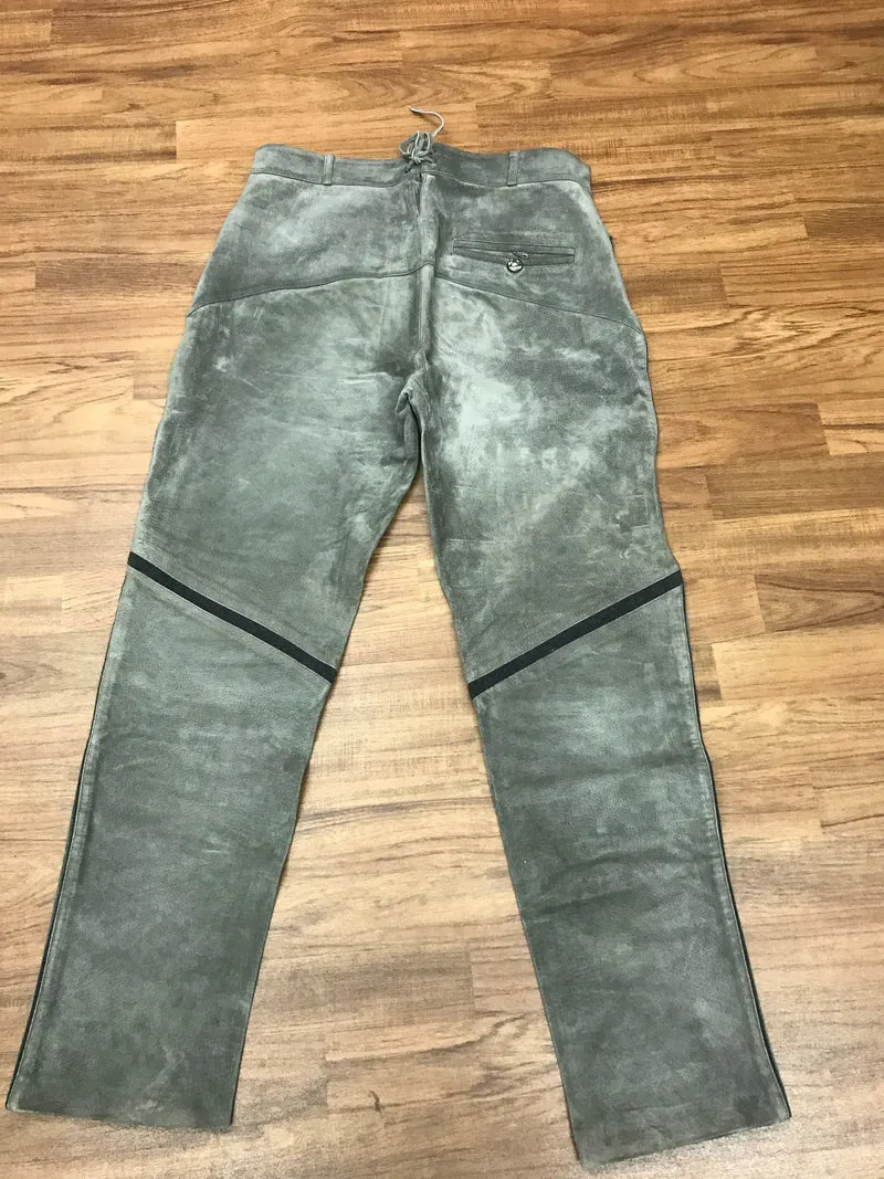 Vintage Trachtenlederhose Herren Größe 54 Grün JCC Echtleder 1990er