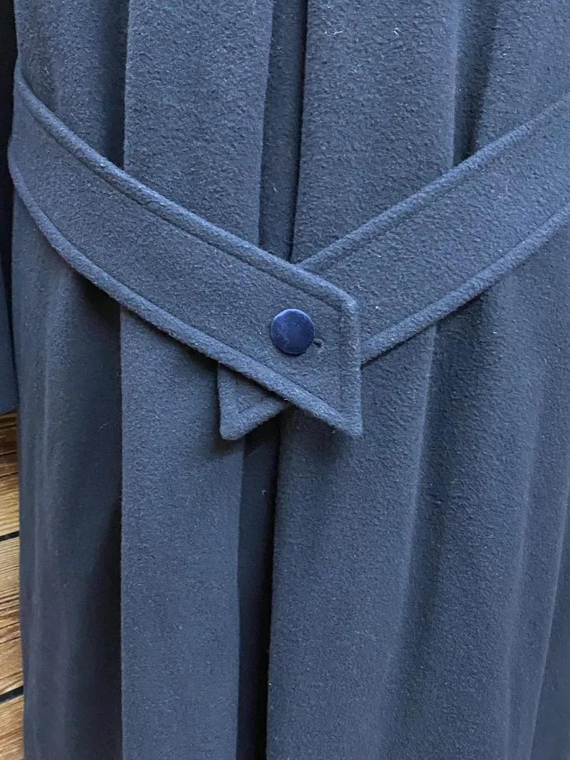 Wollmantel Damen Vintage Gr.42 dunkelblau